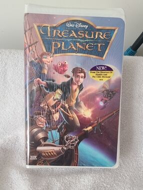 Disney Treasure Planet VHS Back Cover Art - Blue, Purple, Gold